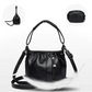 Geplooide PU Leren Schoudertas - Premium Casual Design met Zilver Hardware