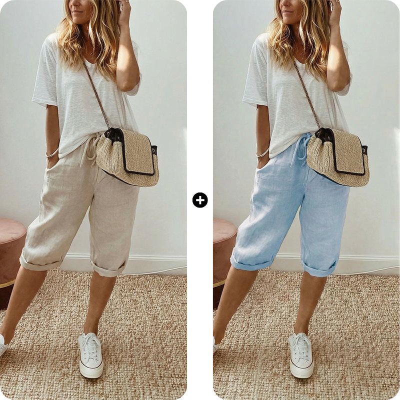 💎 50% KORTING!💎Casual capribroeken voor dames van katoen en linnen