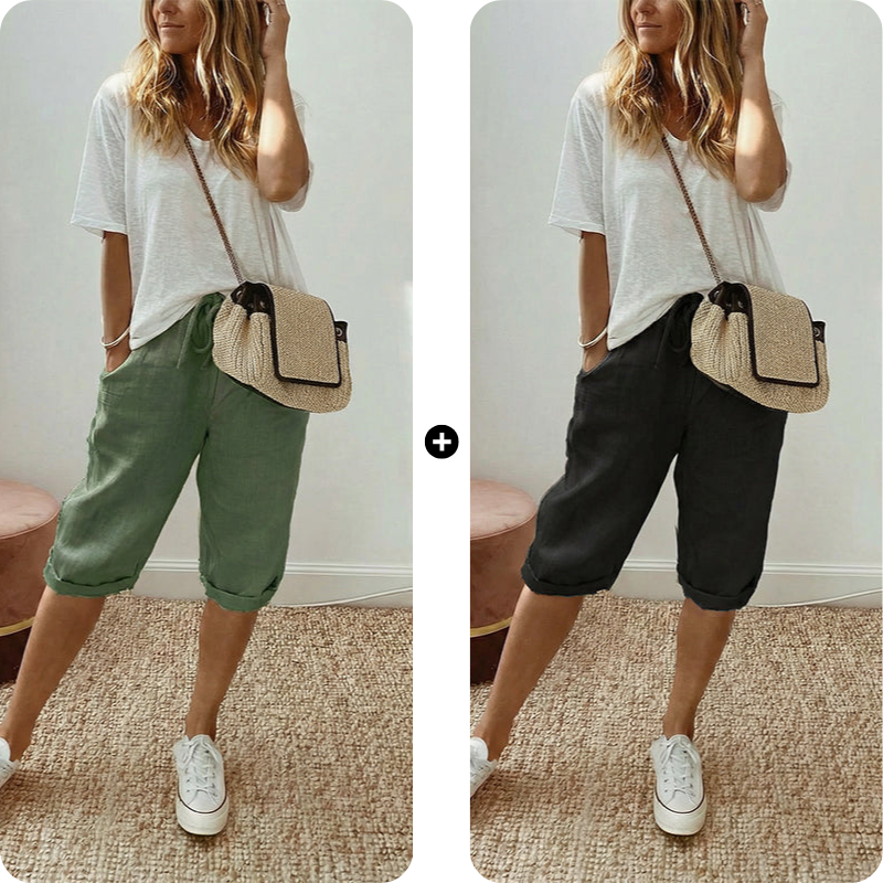 💎 50% KORTING!💎Casual capribroeken voor dames van katoen en linnen
