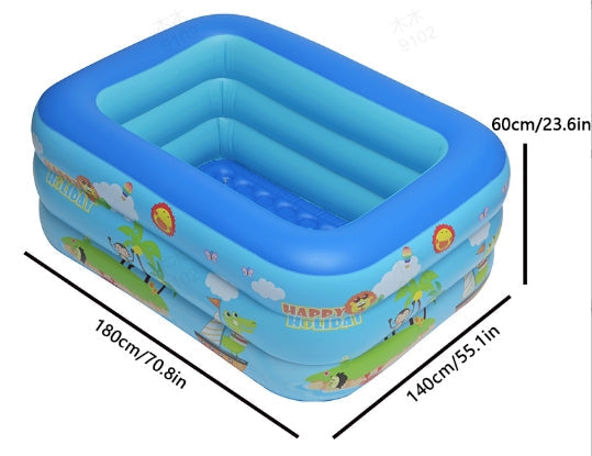 📢📢50% KORTING⏰Opblaasbaar zwembad voor kinderen – Stevig PVC & eenvoudige installatie – Perfect voor achtertuin plezier op warme dagen – veilig en kleurrijk voor kinderen🌞✨