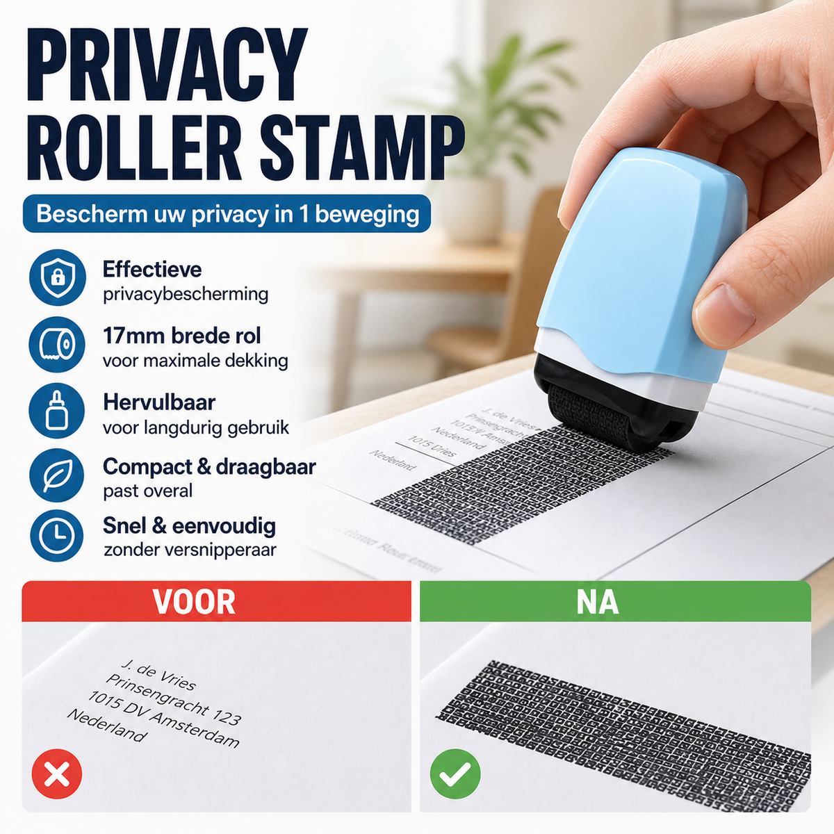 🔒 50% KORTING! Privacy Roller – Bescherm Persoonlijke Gegevens Snel & Eenvoudig 📦