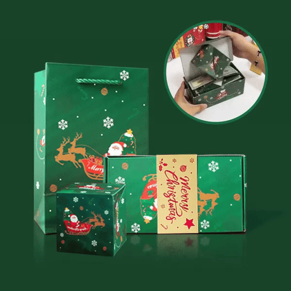 🎅Unieke opvouwbare en veerkrachtige kerstcadeaudoos🎄