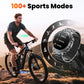 Heren Smartwatch Militairstijl met 1100 mAh Accu, 1,7 Inch AMOLED Display, LED Zaklamp, IP68 Waterdicht, Fitness Horloge met Belfunctie, 110+ Sportmodi, Hartslag/Slaapmonitoring, Compatibel met iOS en Android