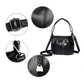 Geplooide PU Leren Schoudertas - Premium Casual Design met Zilver Hardware