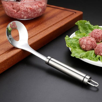 🍝Geen plakkerige handen meer bij het vormen van gehaktballen – RVS Gehaktbalvormer met Ergonomisch Handvat 🍝
