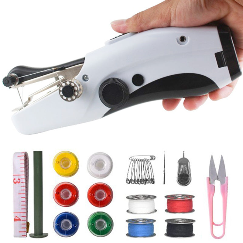 Mini elektrische handnaaimachine – draagbaar huishoudelijk naaiapparaat voor dikke stoffen