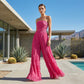 🎁2026 Nieuw binnen 50% KORTING💥🔥🎁Strapless jumpsuit met wijde pijpen en kreukels