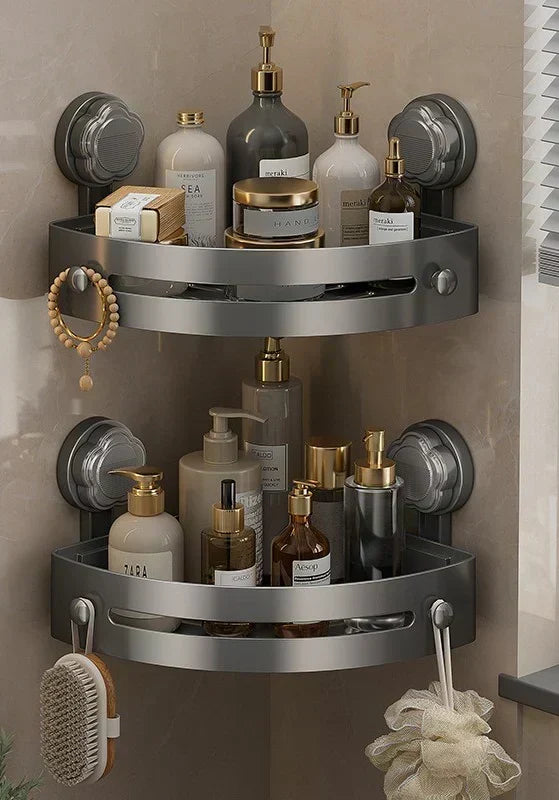 ⏳Tijdelijke aanbieding⏰Opbergrek voor in de hoekdouche🚿Ruimtebesparend en eenvoudig te installeren, perfect om toiletartikelen netjes op te bergen ✨