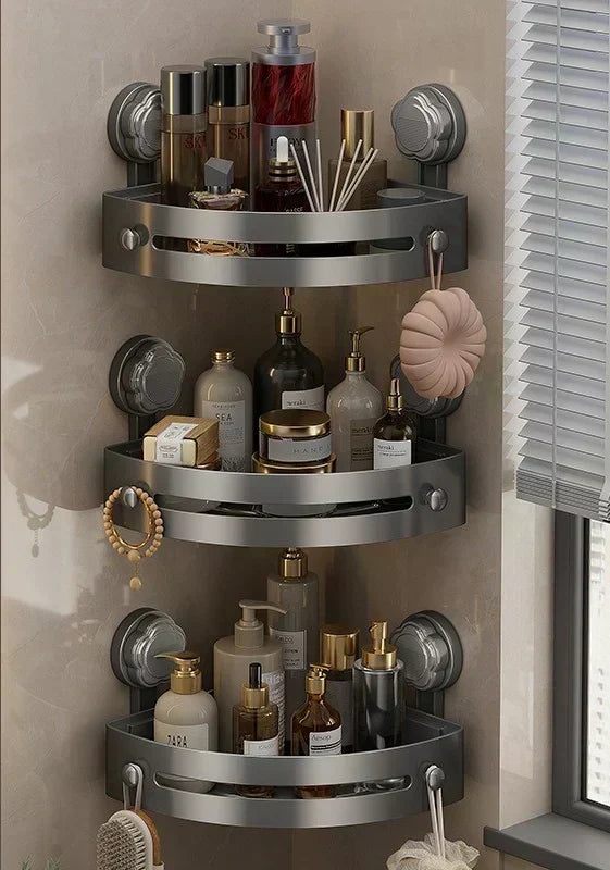 ⏳Tijdelijke aanbieding⏰Opbergrek voor in de hoekdouche🚿Ruimtebesparend en eenvoudig te installeren, perfect om toiletartikelen netjes op te bergen ✨