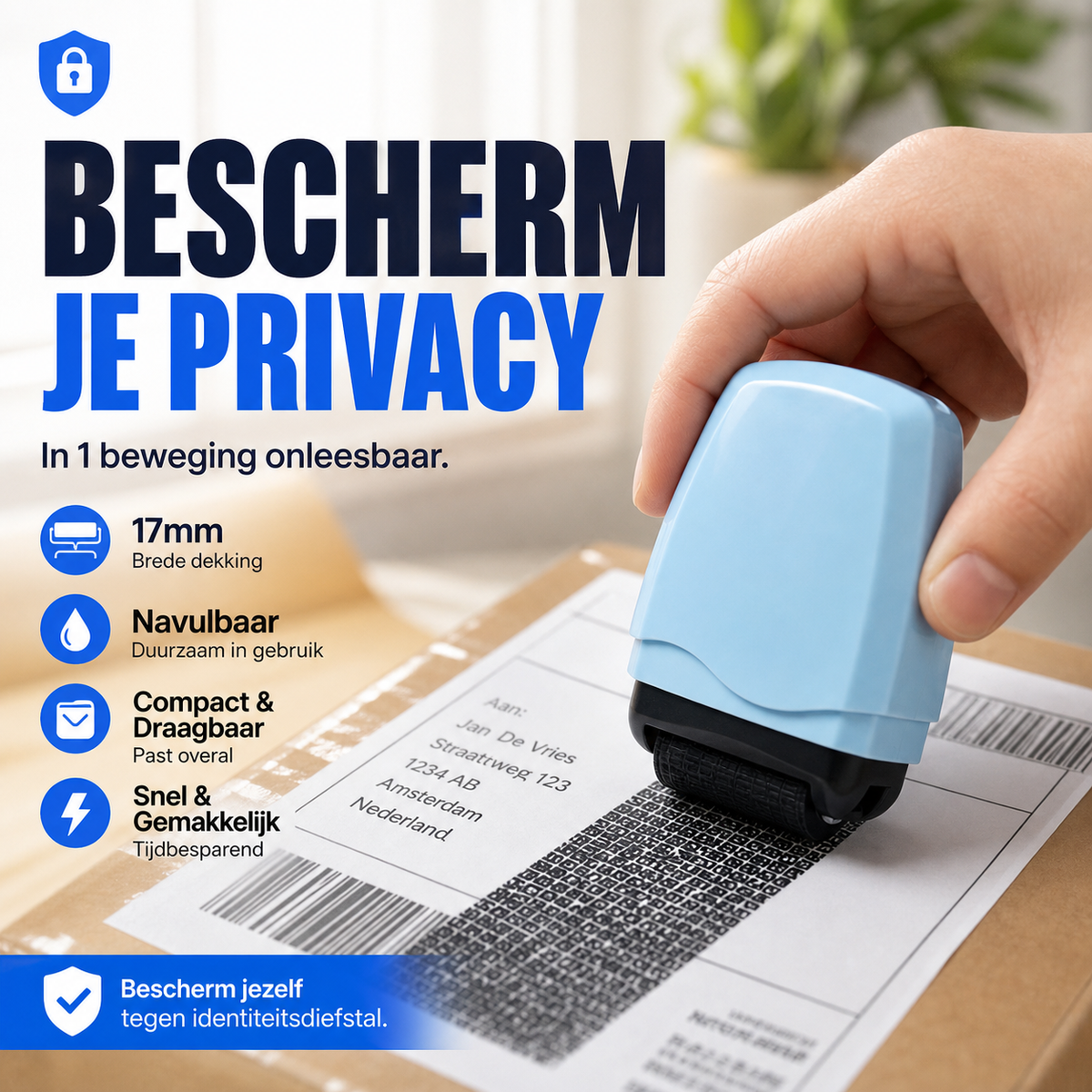 🔒 50% KORTING! Privacy Roller – Bescherm Persoonlijke Gegevens Snel & Eenvoudig 📦