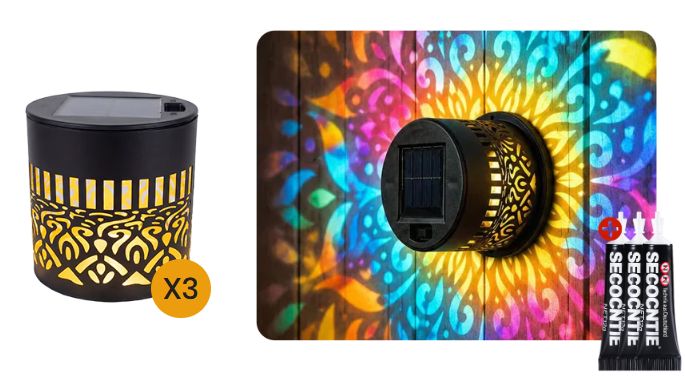 🌞50% KORTING🌀Mandala-lamp op zonne-energie – Prachtige patroonprojectie, 2-in-1 vloer- en wandverlichting & IP65 waterdicht met automatische aan/uit-functie 🌿
