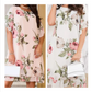 2025 Hot Sale🌸Rode chiffonjurk met bloemblaadjes