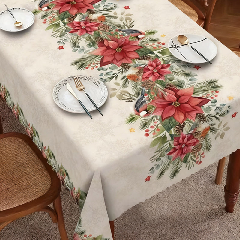 🎄 40% KORTING VOOR BEPERKTE TIJD! 🎁 Stijlvolle Tafelkleed met Kerstprint – Vlekbestendig, Kreukvrij, Makkelijk Schoon te Maken ✨