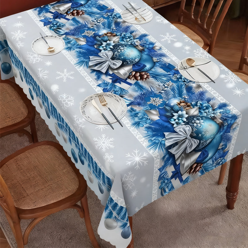 🎄 40% KORTING VOOR BEPERKTE TIJD! 🎁 Stijlvolle Tafelkleed met Kerstprint – Vlekbestendig, Kreukvrij, Makkelijk Schoon te Maken ✨