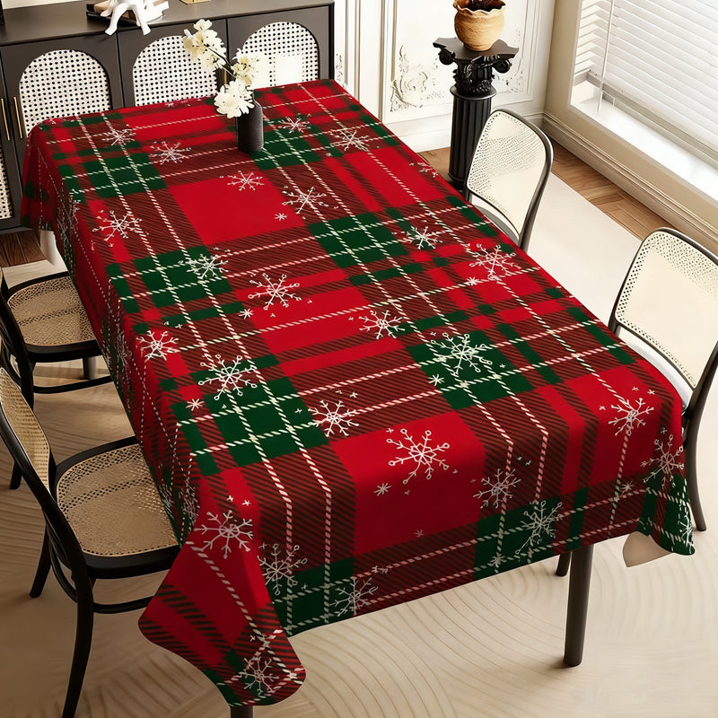 🎄 40% KORTING VOOR BEPERKTE TIJD! 🎁 Stijlvolle Tafelkleed met Kerstprint – Vlekbestendig, Kreukvrij, Makkelijk Schoon te Maken ✨