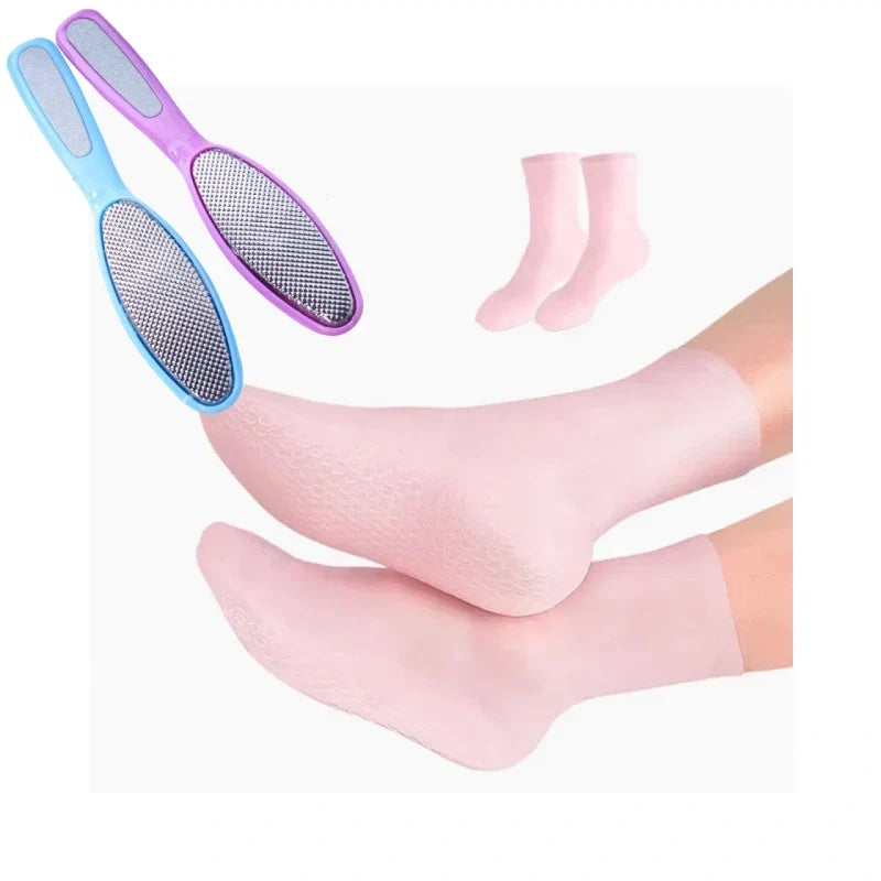 🧦 Hydraterende Silicone Voetsokken — Exfolierend, Wasbaar & Geschikt voor Mannen & Vrouwen ✨