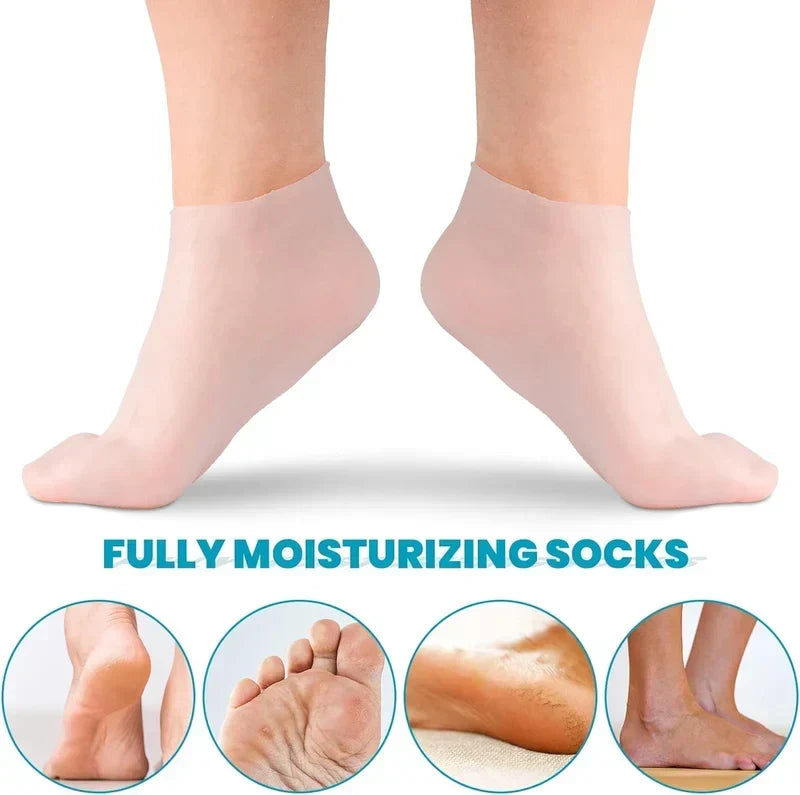 🧦 Hydraterende Silicone Voetsokken — Exfolierend, Wasbaar & Geschikt voor Mannen & Vrouwen ✨