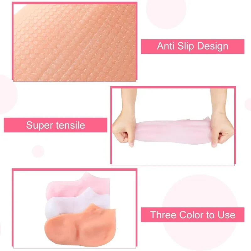 🧦 Hydraterende Silicone Voetsokken — Exfolierend, Wasbaar & Geschikt voor Mannen & Vrouwen ✨