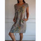 🌷Dames Jurk met Ronde Hals & Botanische Print – Fris, Comfortabel & Perfect voor het Voorjaar