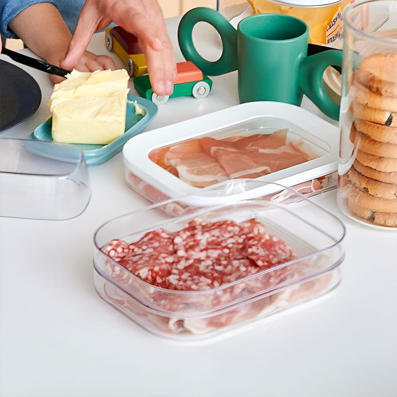 🔥 50% KORTING!🧊 3-laags herbruikbare voedselopslagbakjes met deksel, transparant voor in de koelkast