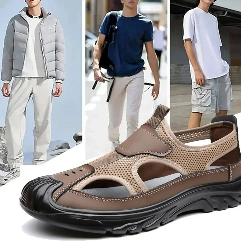 Lichtgewicht sandalen met zachte zool en holle mesh