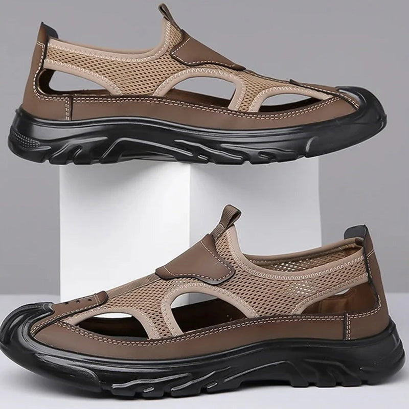 Lichtgewicht sandalen met zachte zool en holle mesh