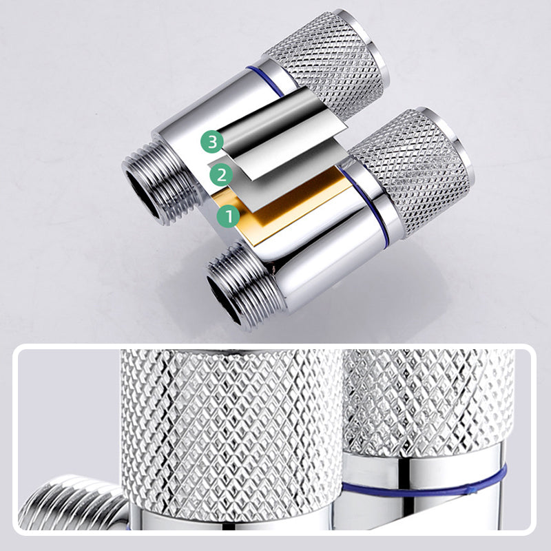 ✨1/2" dubbele schakeluitlaat hoekventiel