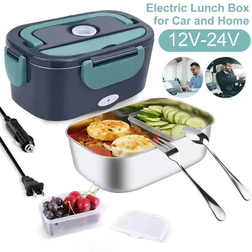 Draagbare Elektrische Lunch Box 60W - Auto & Thuis Verwarmde Lunchbox 1,5L