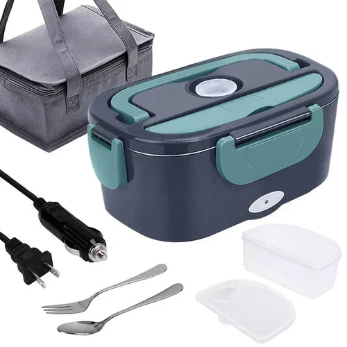 Draagbare Elektrische Lunch Box 60W - Auto & Thuis Verwarmde Lunchbox 1,5L