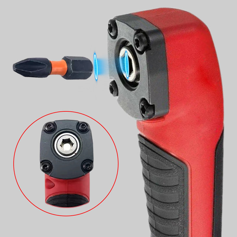 🔧 50% KORTING – Haakse Booradapter met Magnetische Draaihulp | Voor Moeilijk Bereikbare Plekken | Roestvrij Staal & Compact
