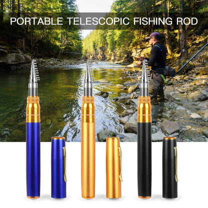Zakformaat Hengel - Mini Telescopische Vishengel 97cm met Reel Draagbaar