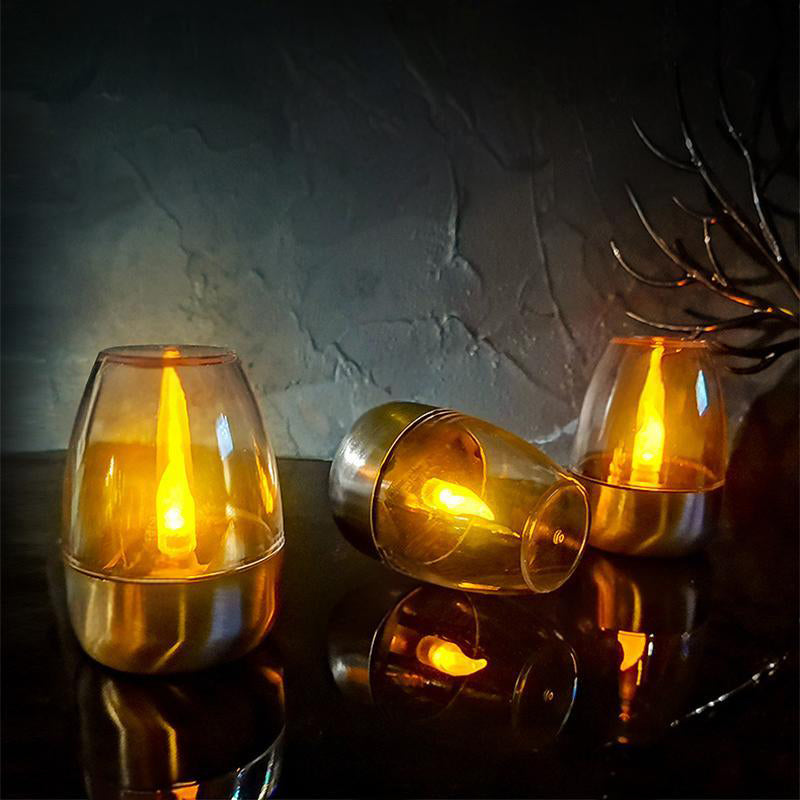 🕯️KOOP 2 KRIJG 1 GRATIS!☀️Set van 6 LED-tafellampen op zonne-energie – Vlamloos & Waterdicht, Automatisch aan/uit met schemersensor voor tuin & feestjes🏕️