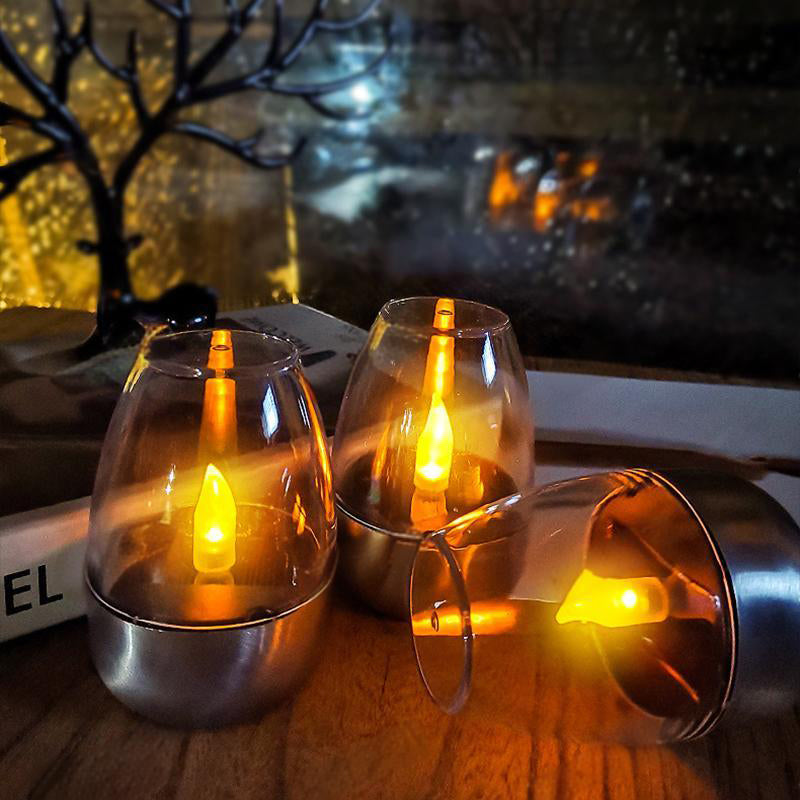 🕯️KOOP 2 KRIJG 1 GRATIS!☀️Set van 6 LED-tafellampen op zonne-energie – Vlamloos & Waterdicht, Automatisch aan/uit met schemersensor voor tuin & feestjes🏕️