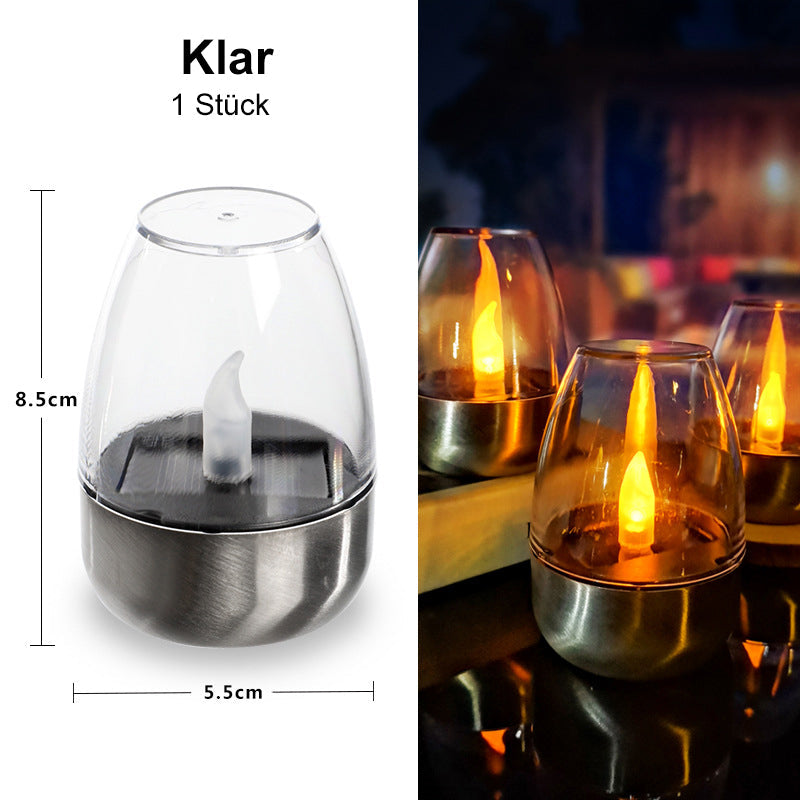 🕯️KOOP 2 KRIJG 1 GRATIS!☀️Set van 6 LED-tafellampen op zonne-energie – Vlamloos & Waterdicht, Automatisch aan/uit met schemersensor voor tuin & feestjes🏕️