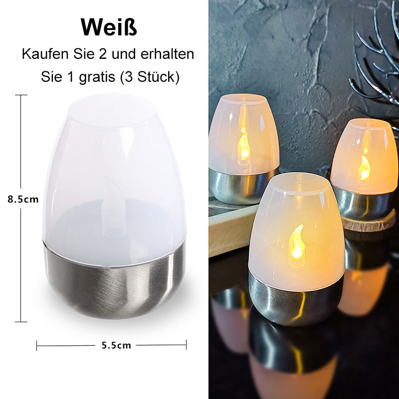 🕯️KOOP 2 KRIJG 1 GRATIS!☀️Set van 6 LED-tafellampen op zonne-energie – Vlamloos & Waterdicht, Automatisch aan/uit met schemersensor voor tuin & feestjes🏕️