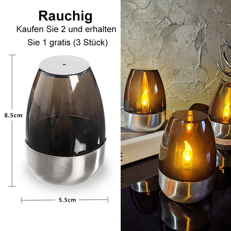 🕯️KOOP 2 KRIJG 1 GRATIS!☀️Set van 6 LED-tafellampen op zonne-energie – Vlamloos & Waterdicht, Automatisch aan/uit met schemersensor voor tuin & feestjes🏕️