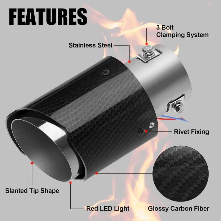 ✨Monteer & Het Lijkt Alsof Je Vuur Spuwt, LED's 's Nachts Super Vet | Geluid Wordt Zachter, Geen Klachten Van Buren | Zelf Monteren In 10 Minuten, Geen Garage Nodig | Carbon + RVS, Geen Roest Of Vervorming | HALF PRICE 🎉