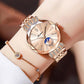 🔥Dames modieuze diamant maanster horloge
