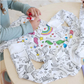 🔥50% KORTING✨DIY Kleur Pyjama voor Kinderen🎨Aangepaste Tekening Optie, Zacht Katoen, Uren Creatief Plezier👶
