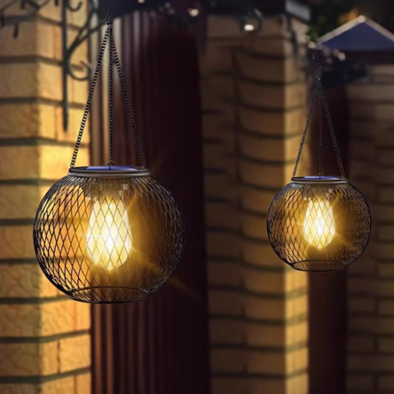 🌟Retro metalen lantaarns op zonne-energie