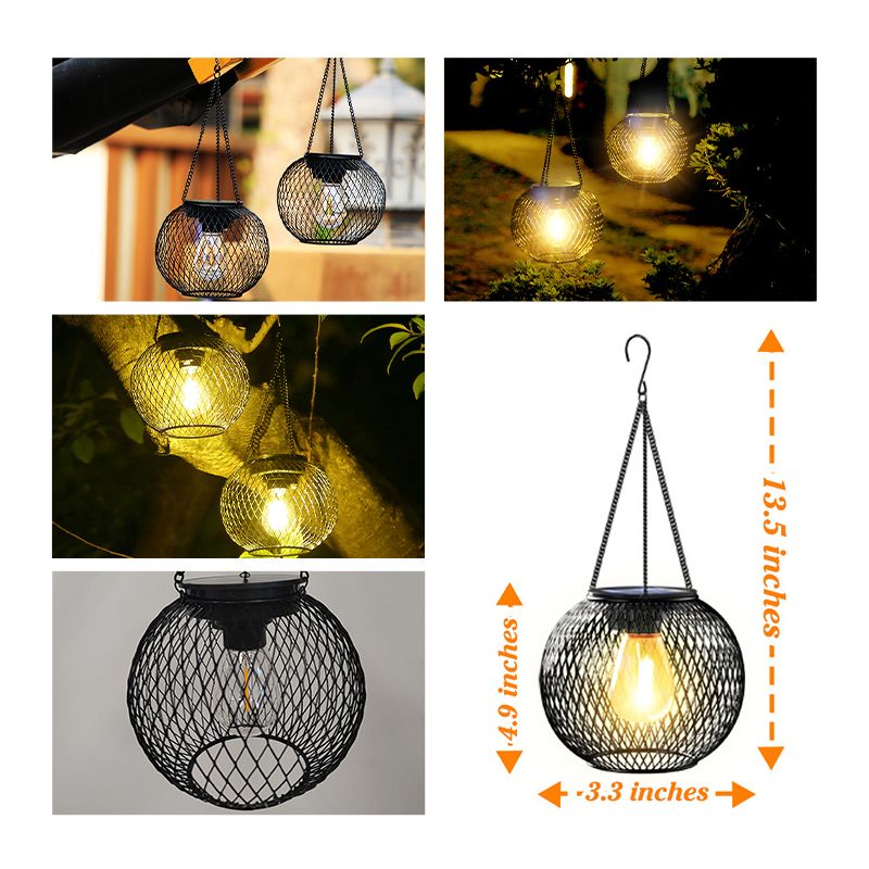 🌟Retro metalen lantaarns op zonne-energie
