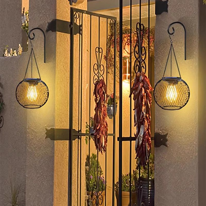 🌟Retro metalen lantaarns op zonne-energie