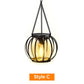 🌟Retro metalen lantaarns op zonne-energie
