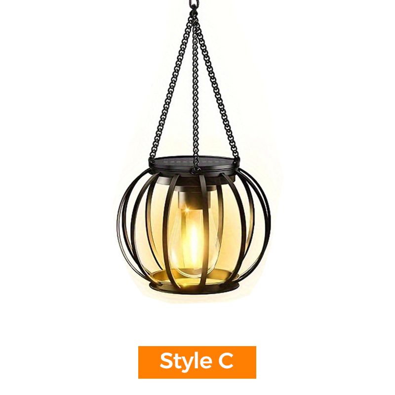 🌟Retro metalen lantaarns op zonne-energie