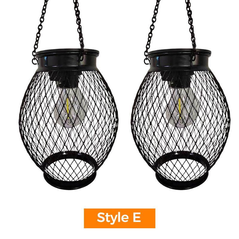 🌟Retro metalen lantaarns op zonne-energie