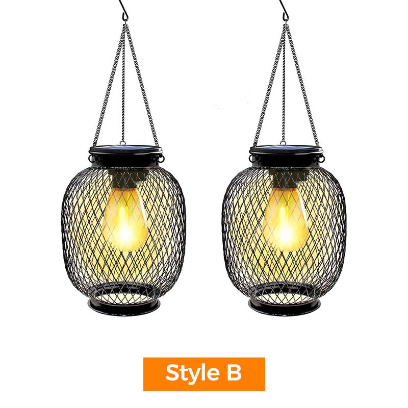 🌟Retro metalen lantaarns op zonne-energie