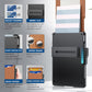 🔥Portemonnee voor mannen💖met Pop Up Aluminium Case Geldclip Slanke lederen sleuven creditcard houder RFID Blokkeren Bifold Minimalistische portemonnee