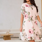 2025 Hot Sale🌸Rode chiffonjurk met bloemblaadjes