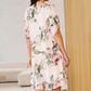 2025 Hot Sale🌸Rode chiffonjurk met bloemblaadjes