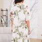 2025 Hot Sale🌸Rode chiffonjurk met bloemblaadjes